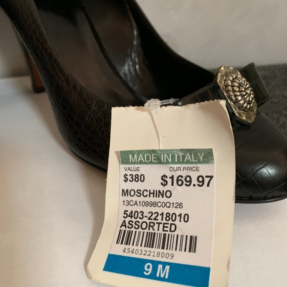 New Moschino Leather Classic Heeled Shoes - Picture 10 of 11